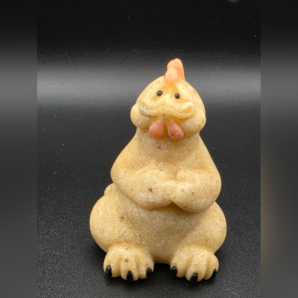 Charming Tan Chicken Figurine Quarry Critters